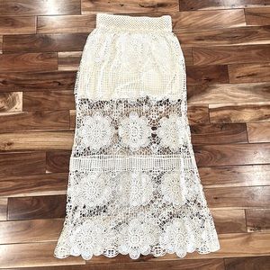 Boho Crochet Maxi Skirt